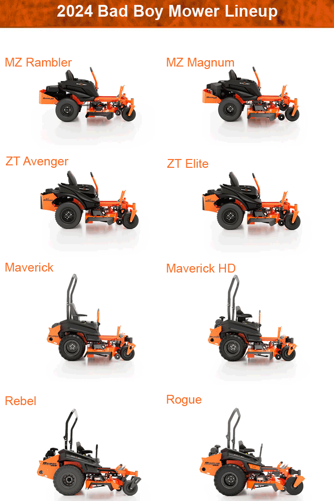 Bad boy mower lineup deals
